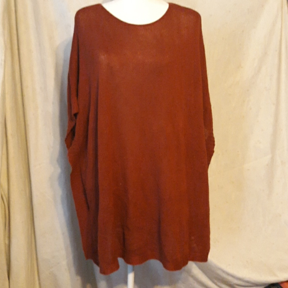 Old Navy womens XL-XXL maroon sweater poncho